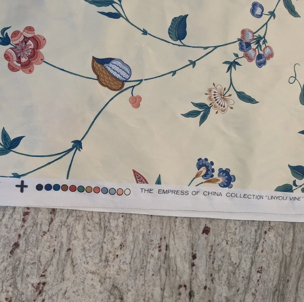 Fabric NWOT Schumacher Screen Print By The Yard Linyou Vine VTG Empress Of China